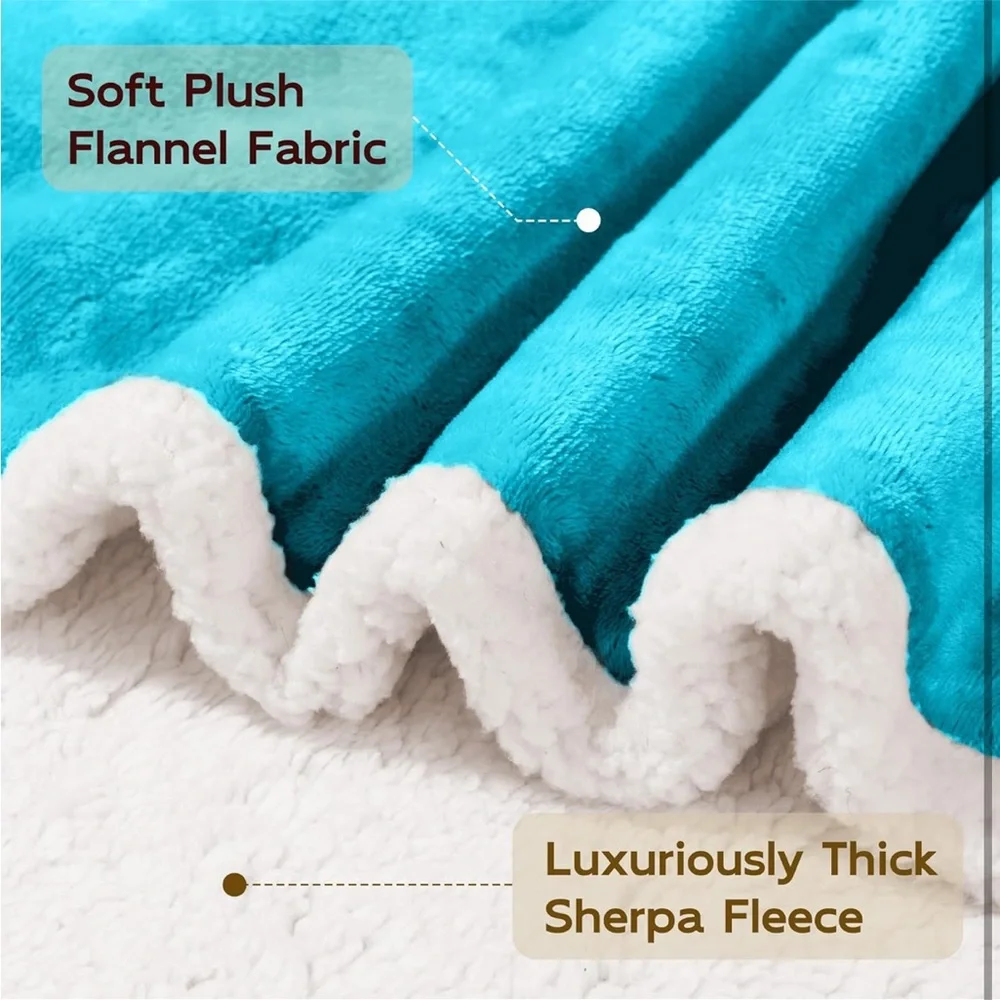 Luxurious Sherpa Fleece throw Blanket